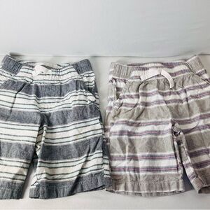 Jumping Beans Striped Kids Shorts - Gray and Tan‎